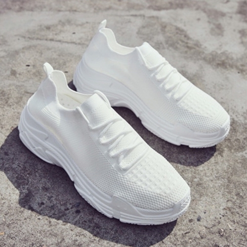 Round Head Solid Color Thick Bottom Trend Outdoor Casual Couple Shoes (Color:White Size:44)
Round Head Solid Color Thick Bottom Trend Outdoor Casual Couple Shoes (Color:White Size:44)
