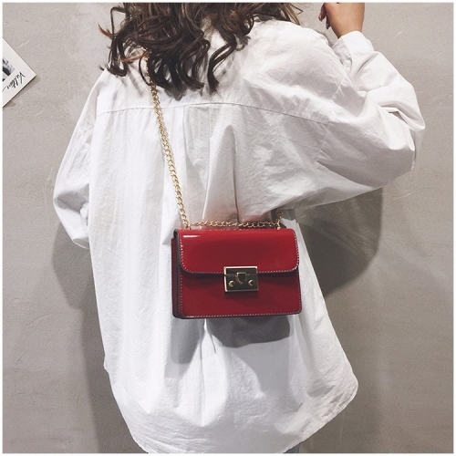 Pure Color Glossy Surface Small Square Bag Handbag Single Shoulder Bag Messenger Bag (Red)
Pure Color Glossy Surface Small Square Bag Handbag Single Shoulder Bag Messenger Bag (Red)