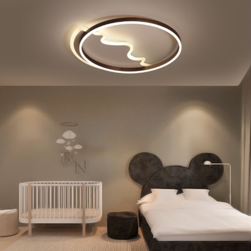 

Simple Modern Creative Personality Bedroom Warm Romantic Master Three-Color LED Ceiling Lamp, Diameter: 620mm