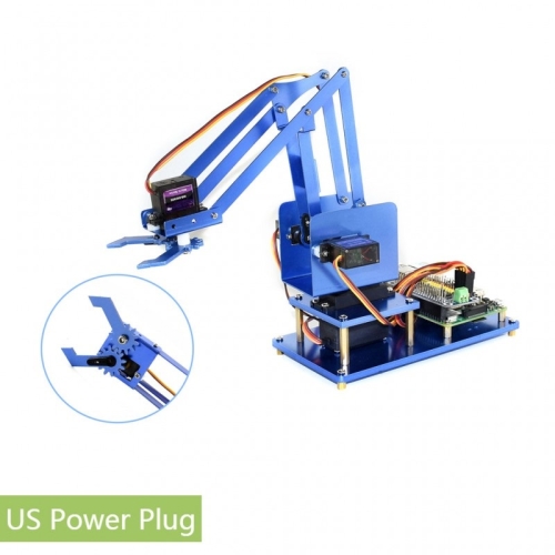 Waveshare 4-DOF Metal Robot Arm Kit for Raspberry Pi, Bluetooth / WiFi Remote Control, US Plug
Waveshare 4-DOF Metal Robot Arm Kit for Raspberry Pi, Bluetooth / WiFi Remote Control, US Plug