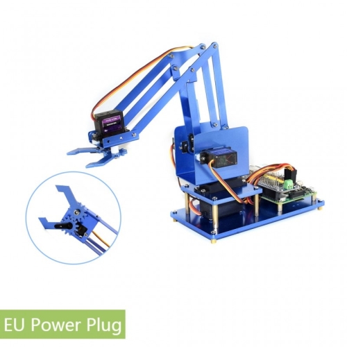 Waveshare 4-DOF Metal Robot Arm Kit for Raspberry Pi (Europe), Bluetooth / WiFi Remote Control, EU Plug
Waveshare 4-DOF Metal Robot Arm Kit for Raspberry Pi (Europe), Bluetooth / WiFi Remote Control, EU Plug