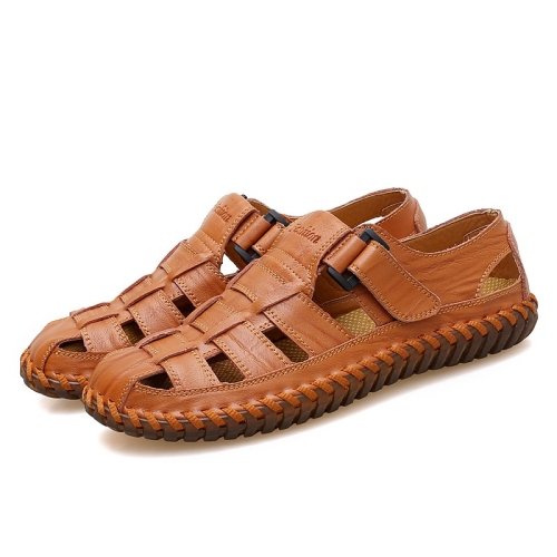 Hand Stitching Outdoor Leisure Beach Sandals for Men (Color:Red Brown Size:43)
Hand Stitching Outdoor Leisure Beach Sandals for Men (Color:Red Brown Size:43)