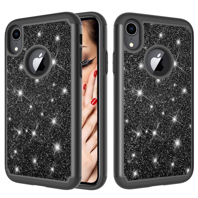 Glitter Powder Contrast Skin Shockproof Silicone + PC Protective Case for iPhone XR (Black)
Glitter Powder Contrast Skin Shockproof Silicone + PC Protective Case for iPhone XR (Black)