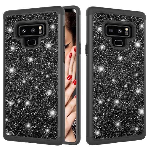 Glitter Powder Contrast Skin Shockproof Silicone + PC Protective Case for Galaxy Note9 (Black)
Glitter Powder Contrast Skin Shockproof Silicone + PC Protective Case for Galaxy Note9 (Black)