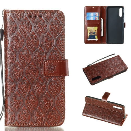 Pressed Printing Rattan Flower Pattern Horizontal Flip PU Leather Case for Galaxy A70, with Holder & Card Slots & Wallet & Photo Frame (Brown)
Pressed Printing Rattan Flower Pattern Horizontal Flip PU Leather Case for Galaxy A70, with Holder & Card Slots & Wallet & Photo Frame (Brown)