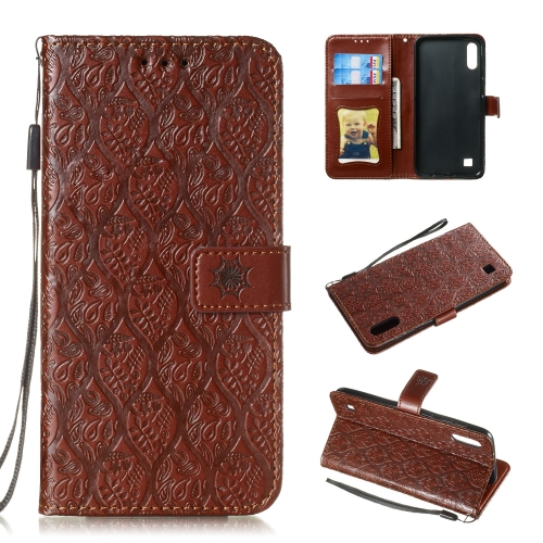Pressed Printing Rattan Flower Pattern Horizontal Flip PU Leather Case for Galaxy M10 / A10, with Holder & Card Slots & Wallet & Photo Frame (Brown)
Pressed Printing Rattan Flower Pattern Horizontal Flip PU Leather Case for Galaxy M10 / A10, with Holder & Card Slots & Wallet & Photo Frame (Brown)