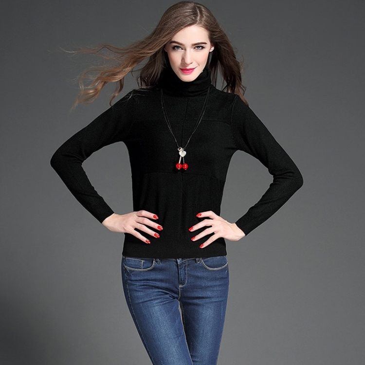 Women Turtleneck Heap Collar Long Sleeve Bottoming Knit Sweater(Color:Black Size:One Size)
Women Turtleneck Heap Collar Long Sleeve Bottoming Knit Sweater(Color:Black Size:One Size)