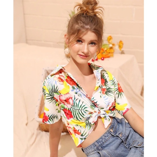 Loose Vibrant Fruit Print Vacation Short Sleeve Shirt (Color:As Show Size:S)
Loose Vibrant Fruit Print Vacation Short Sleeve Shirt (Color:As Show Size:S)