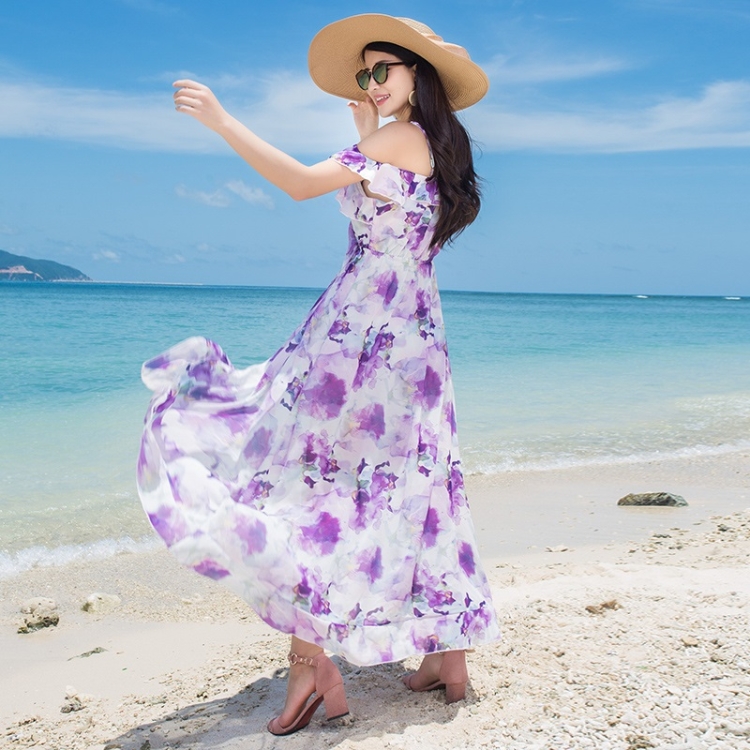 Sexy Strapless Seaside Beach Skirt Summer Bohemian Dress Slim Printed Chiffon Dress (Color:Purple Size:L)
Sexy Strapless Seaside Beach Skirt Summer Bohemian Dress Slim Printed Chiffon Dress (Color:Purple Size:L)