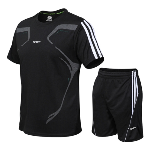Men Sports Fitness Suits Running Casual Quick-drying Clothes (Color:Black Size:M)
Men Sports Fitness Suits Running Casual Quick-drying Clothes (Color:Black Size:M)