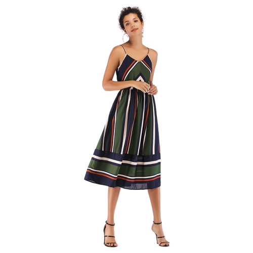 Summer Striped Chiffon Swing Skirt Suspender Dress for Ladies (Color:Army Green Size:M)
Summer Striped Chiffon Swing Skirt Suspender Dress for Ladies (Color:Army Green Size:M)