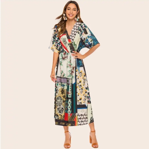 Bohemian Print Dress National Wind Beach Skirt Seaside Holiday Skirt (Color:Beige Size:S)
Bohemian Print Dress National Wind Beach Skirt Seaside Holiday Skirt (Color:Beige Size:S)
