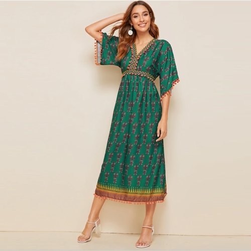 Printed Ethnic Dress Beach Skirt Seaside Holiday Skirt Long Skirt (Color:Green Size:XL)
Printed Ethnic Dress Beach Skirt Seaside Holiday Skirt Long Skirt (Color:Green Size:XL)
