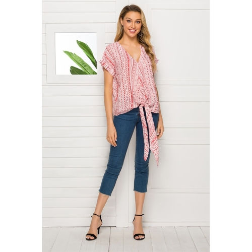 Loose Bat Sleeves Irregular Hem Printed Chiffon Shirt Lace Top (Color:Red Size:M)
Loose Bat Sleeves Irregular Hem Printed Chiffon Shirt Lace Top (Color:Red Size:M)