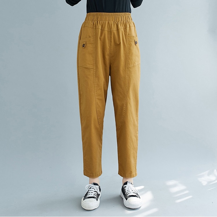 Plus Size Womens High Waist Loose Slim Cotton Casual Pants Harem Pants (Color:Khaki Size:L)
Plus Size Womens High Waist Loose Slim Cotton Casual Pants Harem Pants (Color:Khaki Size:L)