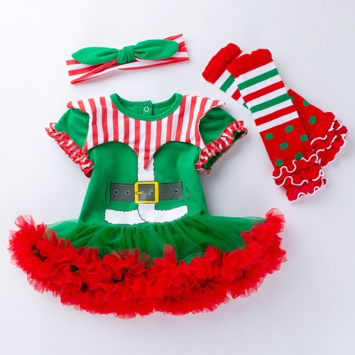 Christmas Baby Short-sleeved Three-piece Baby Romper Tutu Skirt (Color:Green Size:59)
Christmas Baby Short-sleeved Three-piece Baby Romper Tutu Skirt (Color:Green Size:59)