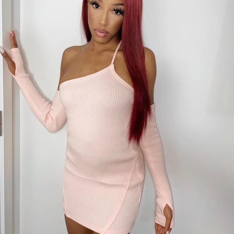 Oblique Shoulder Strap All-match Open Back Sexy Thin Bag Hip Dress (Color:Apricot Size:S) 
Oblique Shoulder Strap All-match Open Back Sexy Thin Bag Hip Dress (Color:Apricot Size:S)