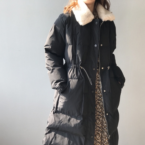 Rabbit Fur Collar Waist Long Over-knee Down Padded Jacket Warm Cotton Jacket (Color:Black Size:M)
Rabbit Fur Collar Waist Long Over-knee Down Padded Jacket Warm Cotton Jacket (Color:Black Size:M)