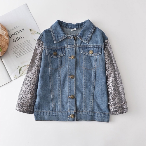 Girls Sequined Long-sleeved Jacket Unicorn Denim Jacket (Color:Blue Size:110)
Girls Sequined Long-sleeved Jacket Unicorn Denim Jacket (Color:Blue Size:110)