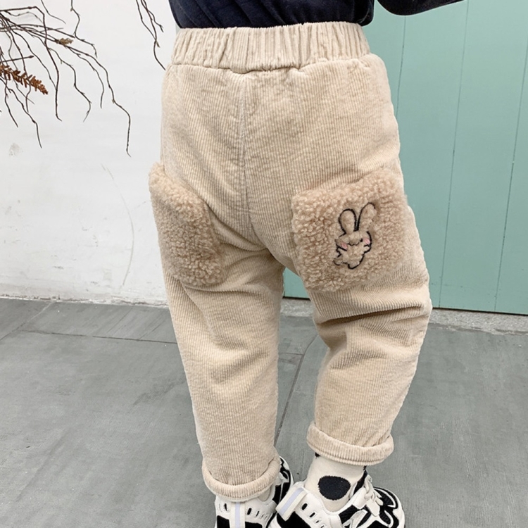 Winter Children Cartoon Rabbit Pattern Corduroy Warm Trousers (Color:Beige Size:110CM)
Winter Children Cartoon Rabbit Pattern Corduroy Warm Trousers (Color:Beige Size:110CM)