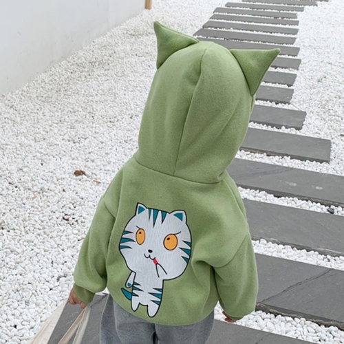 Autumn and Winter Girls Cute Cartoon Cat Pattern Plus Velvet Ears Hooded Sweater Jacket (Color:Green Size:130cm)
Autumn and Winter Girls Cute Cartoon Cat Pattern Plus Velvet Ears Hooded Sweater Jacket (Color:Green Size:130cm)