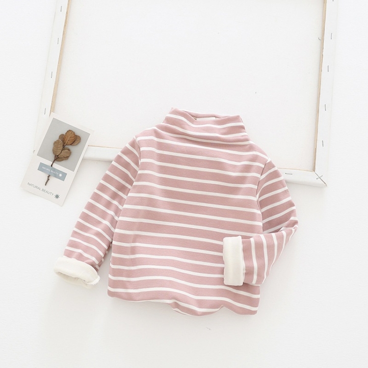 Children High Collar Striped Plus Velvet Bottoming Shirt (Color:Pink Size:110)
Children High Collar Striped Plus Velvet Bottoming Shirt (Color:Pink Size:110)