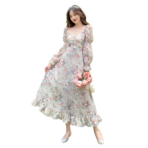 Vintage Floral Dress Palace Hepburn Style French Fairy Dress (Color:Flower Size:M)
Vintage Floral Dress Palace Hepburn Style French Fairy Dress (Color:Flower Size:M)