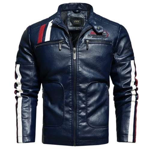 Autumn and Winter Letters Embroidery Pattern Tight-fitting Motorcycle Leather Jacket for Men (Color:Dark Blue Size:M)
Autumn and Winter Letters Embroidery Pattern Tight-fitting Motorcycle Leather Jacket for Men (Color:Dark Blue Size:M)