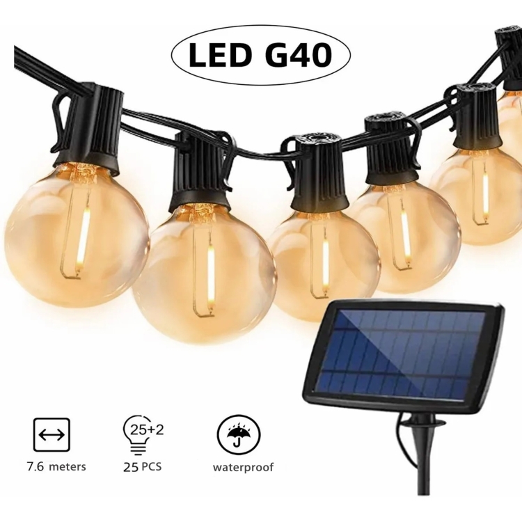 YWXLight 7.6m IP65 Waterproof Outdoor Solar Lights Garland 25 + 2 Waterproof Bulbs
YWXLight 7.6m IP65 Waterproof Outdoor Solar Lights Garland 25 + 2 Waterproof Bulbs