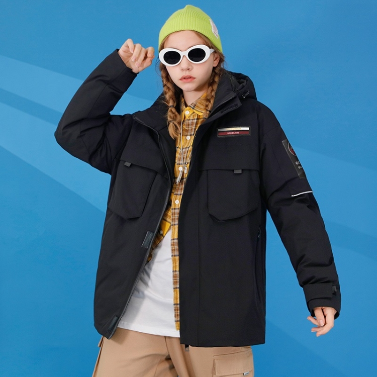 Winter Ladies Short Offset Printing Pattern Down Jacket Loose Casual Cold-proof Warm White Duck Down Coat with Detachable Cap (Color:Black Size:S)
Winter Ladies Short Offset Printing Pattern Down Jacket Loose Casual Cold-proof Warm White Duck Down Coat with Detachable Cap (Color:Black Size:S)