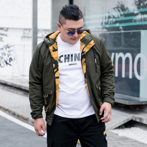 Mens thin outerwear plus fat plus size casual jacket (Color:Green Size:L)
Mens thin outerwear plus fat plus size casual jacket (Color:Green Size:L)