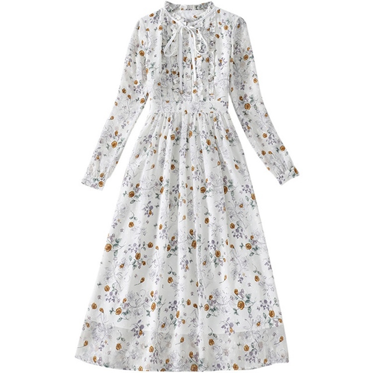 Spring Women Long Sleeve Retro Floral Chiffon Dress 8A674 (Color:White Size:S)
Spring Women Long Sleeve Retro Floral Chiffon Dress 8A674 (Color:White Size:S)
