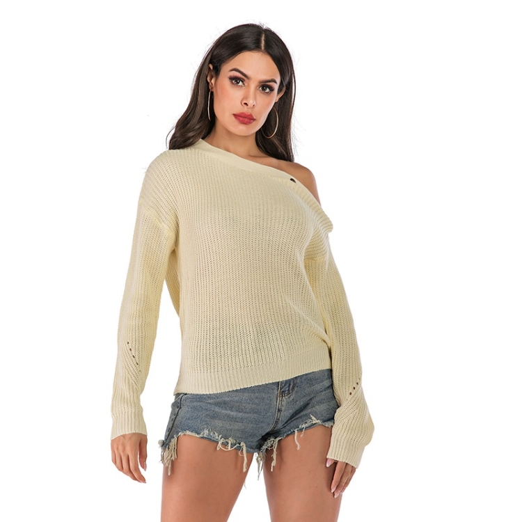Solid Color Sexy Half Open Collar Loose All-match Sweater (Color:Apricot Size:S)
Solid Color Sexy Half Open Collar Loose All-match Sweater (Color:Apricot Size:S)