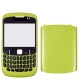 4 in 1 (Mirror + Keyboard + Frame + Battery Cover) for BlackBerry 8520, with Logo (Yellow)