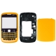 5 in 1 (Mirror + Keyboard + Frame + Middle Board not contain keyboard + Battery Cover) for BlackBerry 8520, with Logo (Orange)