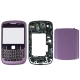5 in 1 (Mirror + Keyboard + Frame + Middle Board contain keyboard + Battery Cover) for BlackBerry 8520, with Logo (Purple)