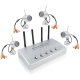 Wireless Security System 4Ch Network DVR W/4 IR Cameras, Night Vision Distance: 10m
