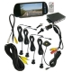 7 inch Rearview Mirror LCD Monitor Car Rear view System with Camera Video Car Parking Sensor System (Black Reversing radar probe)