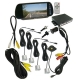 7 inch Rearview Mirror LCD Monitor Car Rear view System with Camera Video Car Parking Sensor System (Silver Reversing radar probe)