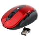 2.4GHz Wireless Optical Mouse with USB Receiver, Plug and Play, Working Distance up to 10 Meters (Red)
