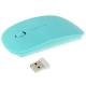 2.4GHz Wireless Ultra-thin Laser Optical Mouse with USB Mini Receiver, Plug and Play (Blue)