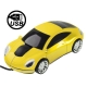 800DPI Car Style USB Optical Mouse (Yellow)