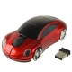 2.4GHz Wireless Car Style Optical Mouse with USB Mini Receiver, Plug and Play, Working Distance up to 10 Meters (Red)