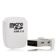 Mini Micro SD Card Reader (White)