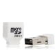 Mini Micro SD Card Reader (White)