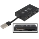 (SD/MMC/M2/Micro SD/MS) Multi Card Reader + 3 Ports USB HUB
