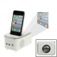 Portable Multimedia LED Projector and Charging Base with Remote Control for iPhone / iPod Touch, Built in Speaker