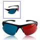 Re-useable Sport Style Plastic Frame Resin Lens Anaglyph Red & Blue 3D Glasses