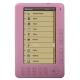 7 inch E-BOOK Reader with 800 x 600 Resolution, MP3/FM Function, Support TF Card and up to 8GB, Built-in 4G Memory(CPU:RK2738), Pink