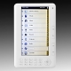 7 inch E-BOOK Reader with 800 x 600 Resolution, MP3/FM Function, Support TF Card and up to 8GB, Built-in 4G Memory(CPU:RK2738), White